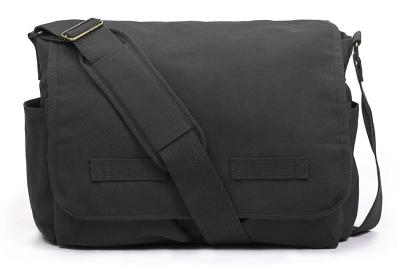 Chine La toile noire Satchel d'hommes de sac de messager de voyage met en sac W 17,5 » X H 12