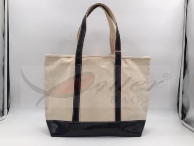 Κίνα Μπεζ τσάντα Tote καμβά Washable, εξατομικευμένες τσάντες 32*29.5*13.5 εκατ. Tote καμβά προς πώληση