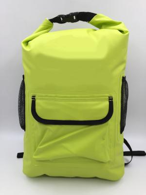 China 20L Yellow 500D PVC Outdoor Products Waterproof Backpack OEM / ODM Available for sale