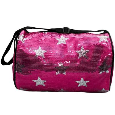 China Red Sequin Travel Duffel Bags With Adjustable Shoulder Strap Strong Tank for sale