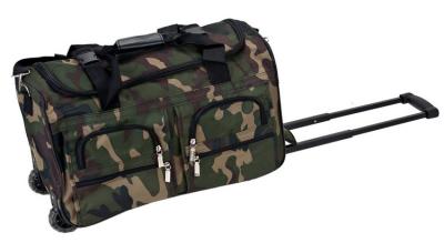 China Camouflage Waterproof Duffel Bag With Wheels , Rolling Duffle Bag Luggage  for sale