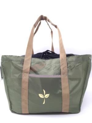 China Large Capacity Green Reusable Folding Shopping Bags Non Toxic 42*28*24 CM  for sale