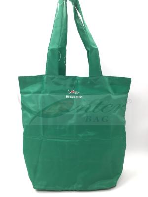 China Convenient Personalised Folding Shopping Bags / Fold Up Nylon Tote Bags for sale