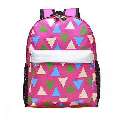 China Pink Printing Polyester Kids School Backpacks For Teenage Girls 28*37*12 CM  for sale