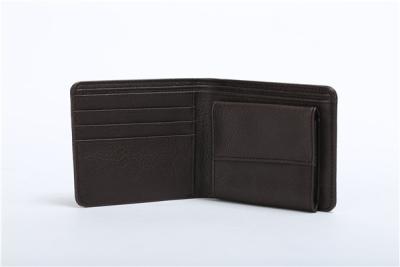 China Black Men PU Leather Wallet With Coin Pocket Two Layer Portable 12.5*8.5 Cm for sale