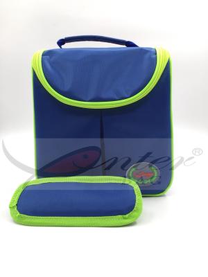 China Small Blue 420D Polyester Outdoor Cooler Bag , Freezer Lunch Bag Multi Color for sale