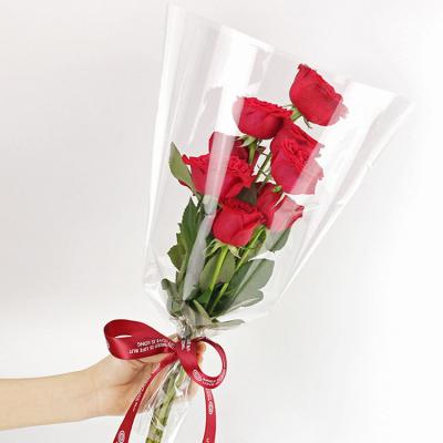 China BIODEGRADABLE Floral Bouquet Flower Sleeve Transparent Packing Biodegradable Flowers Bag for sale