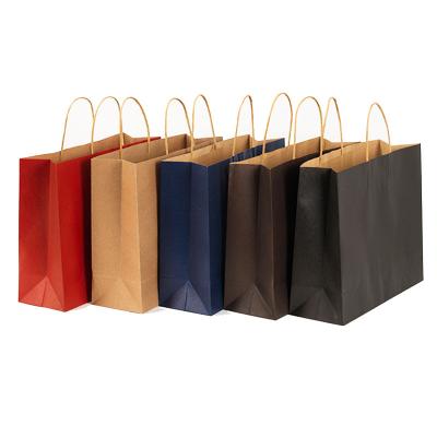 China Recyclable Customized Kraft Paper Bags Open Paper Sack Gift Bags for sale