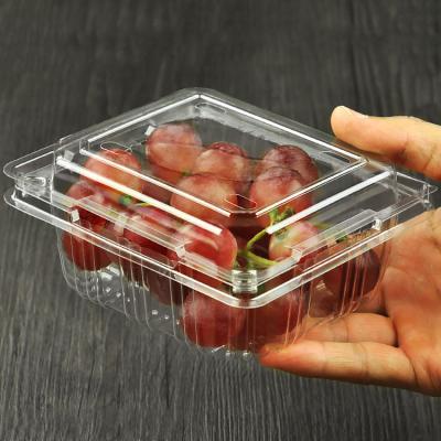 China 0.25KG Recyclable Clear Fruit Packing Box Fruit Packing Boxes PET Clear Plastic Packaging Boxes For Packaging Fruits And Vegetable for sale