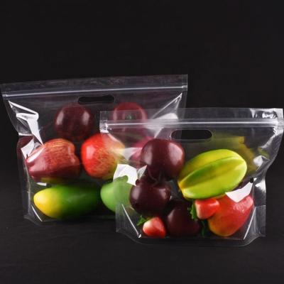 China Clear Recycled Materials 2KG Sachet Fruit Zipper Plastic Packaging Bags for sale