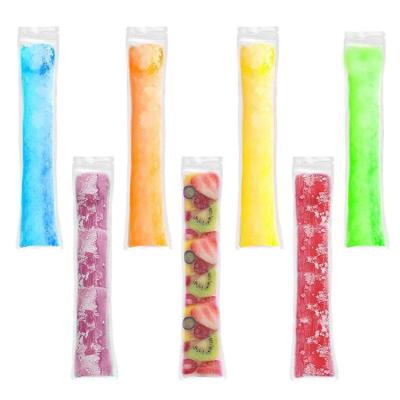 China Food Grade Disposable Popsicle Plastic Packets Bag Disposable Ice Lattice Bags Seal Popsicle Bag With Custom Logo Design Printing for sale