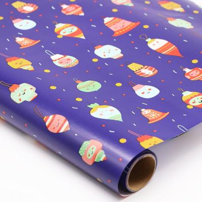 China Waterproof Custom Logo Printed Wrapping Paper Christmas Gift Wrapping Paper for sale