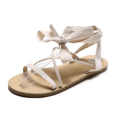 China Trend Roman Sandals Women Fashion 2022 Summer Shoes Wind Beach Soft Flat Bohemian Strappy Fairy Sandals for sale