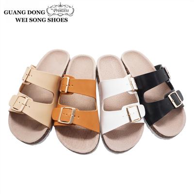 China Cork Slippers Good Art Summer Soft Sole Walking Comfortable Cork Ladies Flat Slipper for sale