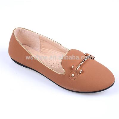 China New Next Hot Selling Women's Comfortable Flat Leather Upper Brown Casual Shoes for sale