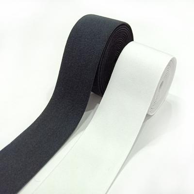 China In-stock elastic 2cm 2.5cm 3cm 3.5cm 4cm 4.5cm 5cm white and black 6cm soft nylon webbing elastic band tape for sale