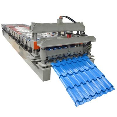 China Hotels Glazed Tile Roll Forming Metal Making Machine for sale