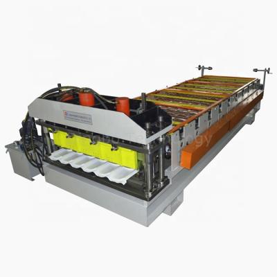 China Hotels Glazed Steel Roof Tile Roll Forming Machine for sale