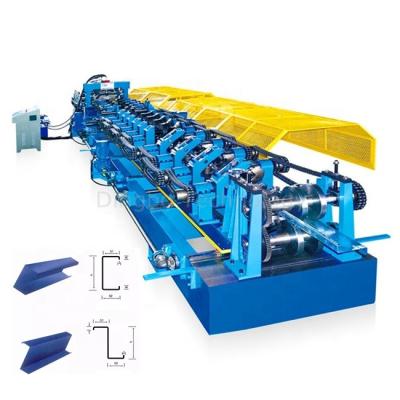 China Hotels Steel C Z Channel Form Making Roll Forming Machine for sale