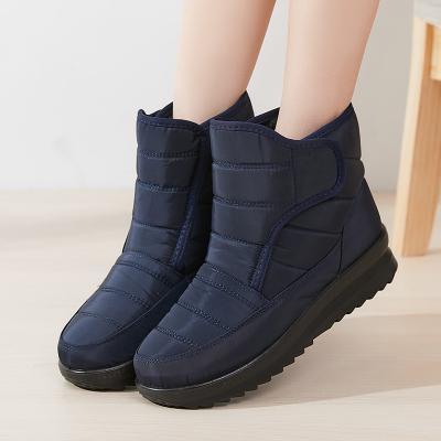 China New Style Snow Boots Women's Cotton Flat Shoes Add Velvet Thick Warmth Waterproof Boots for sale