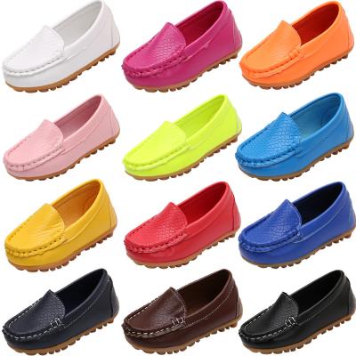 China Wholesale Lightweight Kids Shoes PU Leather Casual Styles Boys Girls Shoes Soft Comfortable Loafers Kids Shoes for sale