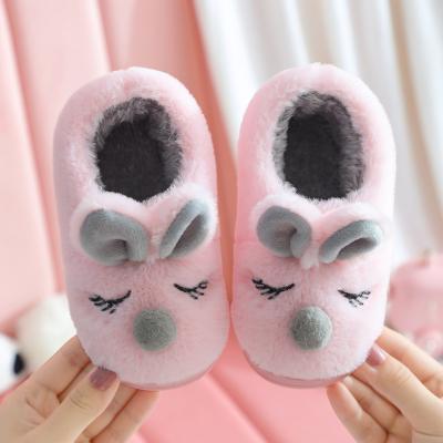 China Kids Cotton Slippers Winter Baby Boys And Girls Cartoon Anti-skid Warm Shoes for sale