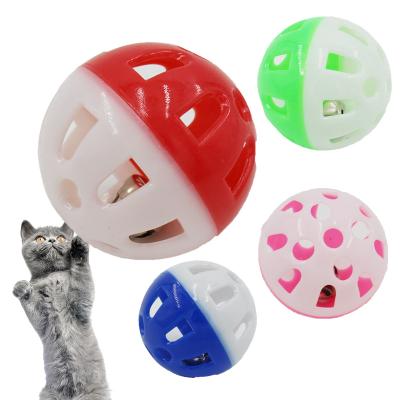 China Viable plastic hollow pet ball toy cat toy ball 4CM hollow voice pet toy for sale