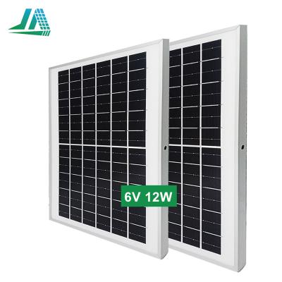 China Monocrystalline EVA 6v 12v 12w solar panel used for solar street light for sale