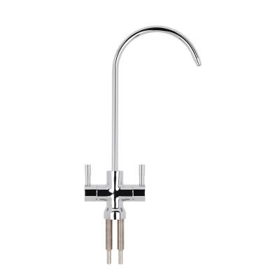 China Traditional Water Purifier Faucet , Convenient Drinking Purifier RO Double Handle Water Purifier Faucet for sale