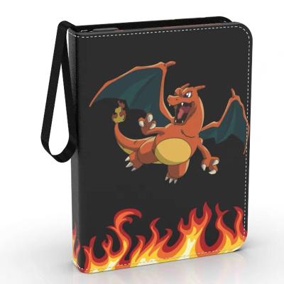 China 2022 Hot Sale Fashion 4 Pocket Trading Card Album Book Folder With Sleeves Pokemon Sports Game Baseball Cards Binder Loose-leaf Album for sale