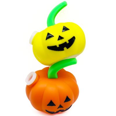 China Hot Sale Minimalist RTS Pumpkin Halloween Gift Silicone Tobacco Pipe Weed Pipe Smoking Accessories for sale