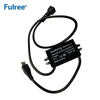 China 15W DC/DC Vehicle Plastic Converter In 12/24V Out Max 5V 3A With Micro USB For Trackimo GPS Tracker TRKM-UNC-101 for sale