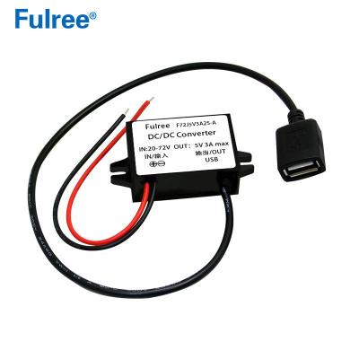 China 60v To 5V USB Plug DC 5v DC 20-72V Converter 20-72V Back To DC 5V Car Phone Charger Forklift Scooter Electronic Bicycle For GPS Bulb for sale