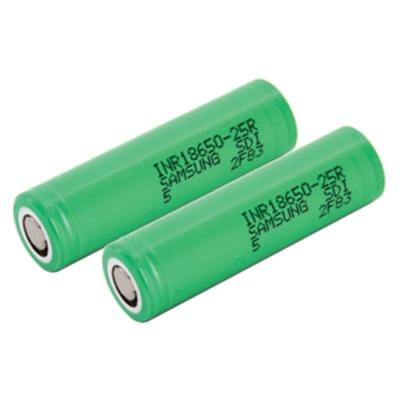 China Original INR18650-25r Samsung 18650 Battery 3.7V 2500mah 20A Li-Ion 18650 Battery Samsung 25r for sale