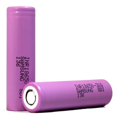 China wholesale rechargeable 18650 battery cylindrical battery 3.7V 3000mAh samsung inr18650-30Q Samsung 30Q for sale