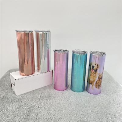 China Viable wholesale custom sublimation 20oz mirror sublimation tumbler lean staight empty tumbler for sale