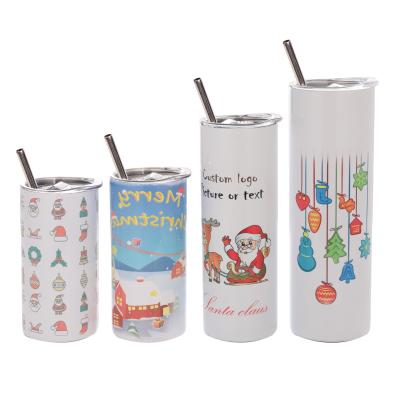 China Trumbler 2021 Viable Factory New Arrival Custom Printing Christmas Sublimation Travel Mug Blank 20oz 30oz Right for sale