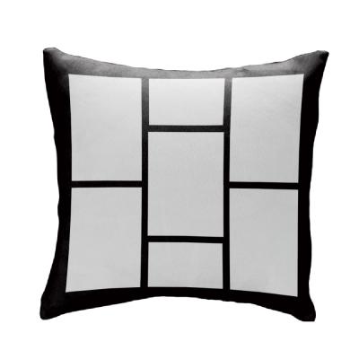 China Anti-Static Custom Throw Cushion Pillow Case Cover With 7 Panel 9 Panel 13 Panel Blank Sublimation Printable Pillow Case for sale