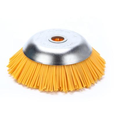 China Lawn Cutter Grass Trimmer Head Trimmer Sweep Nylon Wire Wheel Garden Weed 8 Inch Rusting Weeding Wheel Brush Cutter Trimmer Head for sale