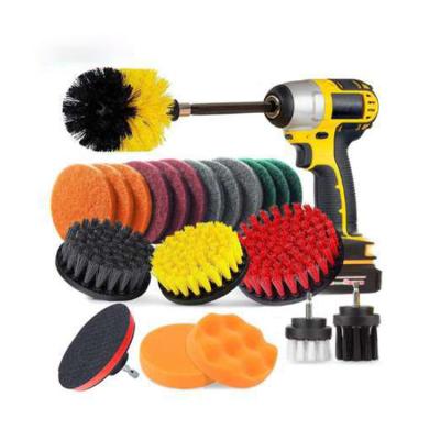 China Home 22 Pieces Set Of Electric Drill Polishing Grinding Set Brush Cleaning Brush Head Disc Brush Dust Polishing Set for sale