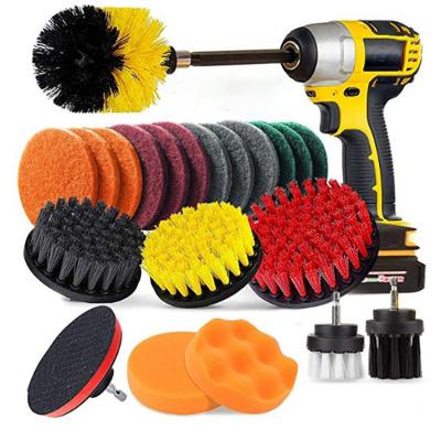 China Home 22 Pieces Set of Electric Drill Dust Brush Polishing Grinding Set Electric Drill Cleaning Brush Disc Head Brush for sale