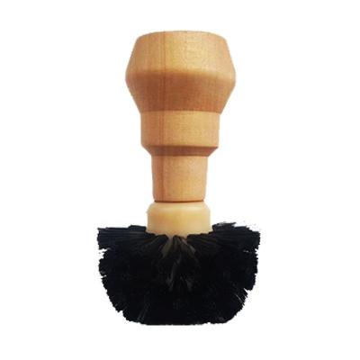 China Coffee machine powder bowl cleaning brush handle cleaning brush solid wood coffee machine cleaning brush for sale