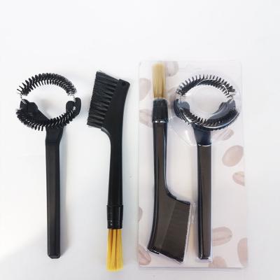 China Double Rounded Coffee Machine Cleaning Brush Coffee Cleaning Brush with Long Handle Brew Main Coffee Cleaning Set Brush for sale