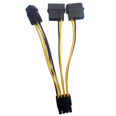 China WinAqum ATX 4 Pin Male + Double Molex 4 Pin To 8 Pin Female ENV Power Cable 4Px3 Adapter To 8P Adapter For PC Motherboad CM103 CM103 for sale