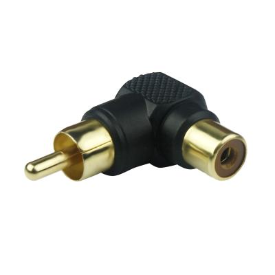 China 1PCS RCA Male to Female 90 Degree Panel Solder Seat Socket Connector Jack Monitor TYWB14 for sale