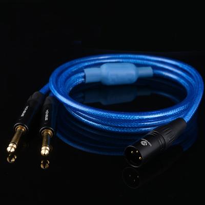 China COMPUTER Factory Whosale Dual 6.35 Mm TS To XLR 3 Pin Male Cannon Stereo Speaker Audio Cable for sale