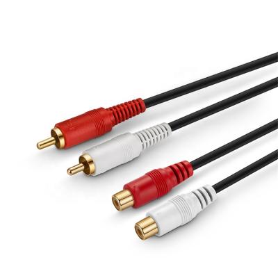 China Hot new car products car speakers dvd tv cable 2 RCA audio and M/F video cable for sale