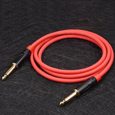 China High End Car 6.35mm 6.35mm Mono 1/4 Inch TRS TS Male To Male Audio Cable Stereo Speaker Earphone Microphone for sale