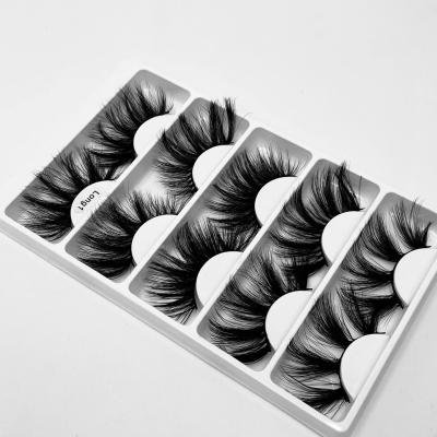 China Long New 5 Pairs Natural False Eyelashes Thick Long Fake Eyelashes 25mmmink Super Nude Eyelashes Makeup for sale