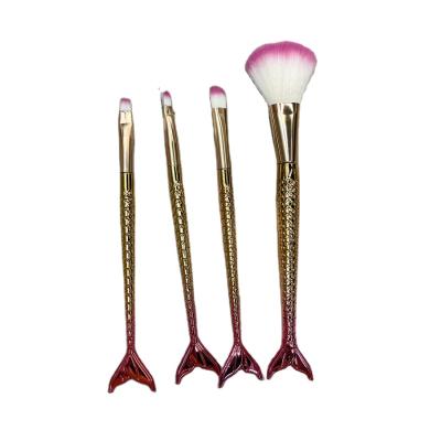 China Female Facial Beauty 4 Suit Eyeshadow Brushes Mermaid Beauty Tool Eye Beauty Tool Crystal Makeup Tools for sale